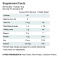 AEDPBoost Nutrition label
