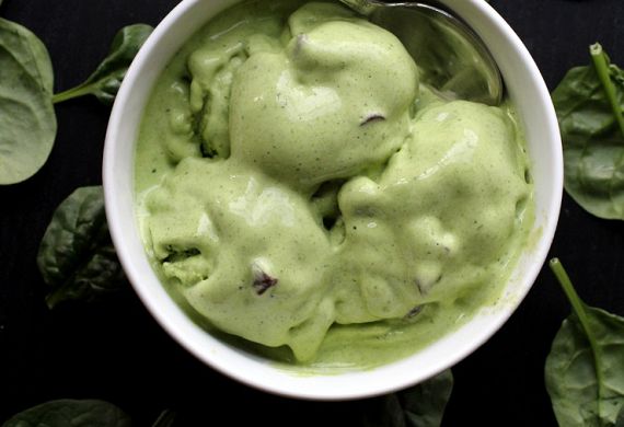 Spinach Chocolate Chip Frozen Yogurt Recipe