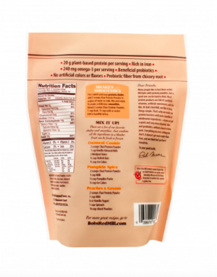Bob's Red Mill Chai Protein Powder Nutritional Booster product back