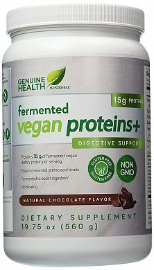 Genuine Health Fermented Vegan Proteins + Chocolate product front