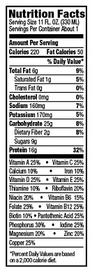 OONPBPSSVanilla Nutrition Label