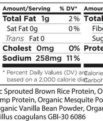 PFPPPVanilla nutrition label