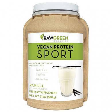 Raw Green Organics Vegan Protein Sport Vanilla product front