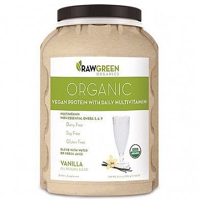 Raw Green Organics Organic Vegan Protein with Daily Multivitamin product front