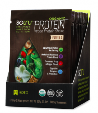 SOTRU Organic Protein Vegan Protein Shake Vanilla samples  
