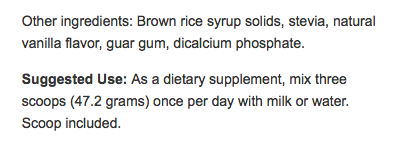 Swanson Vegan Protein with Probiotics Natural Vanilla ingredients