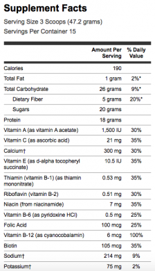 Swanson Vegan Protein with Probiotics Natural Vanilla nutrition label 1