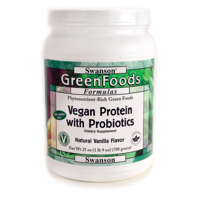 Swanson Vegan Protein with Probiotics Natural Vanilla product front